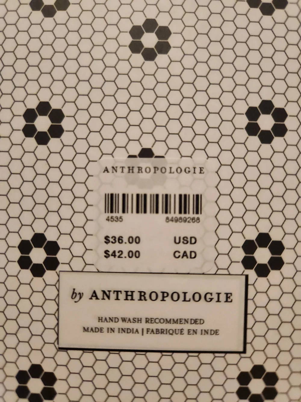 Anthropologie, Bistro Teaspoon Set with Black and White Mosaic Handles, New